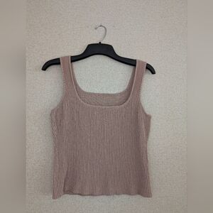 Cupshe Ribbed Tan Tank Top